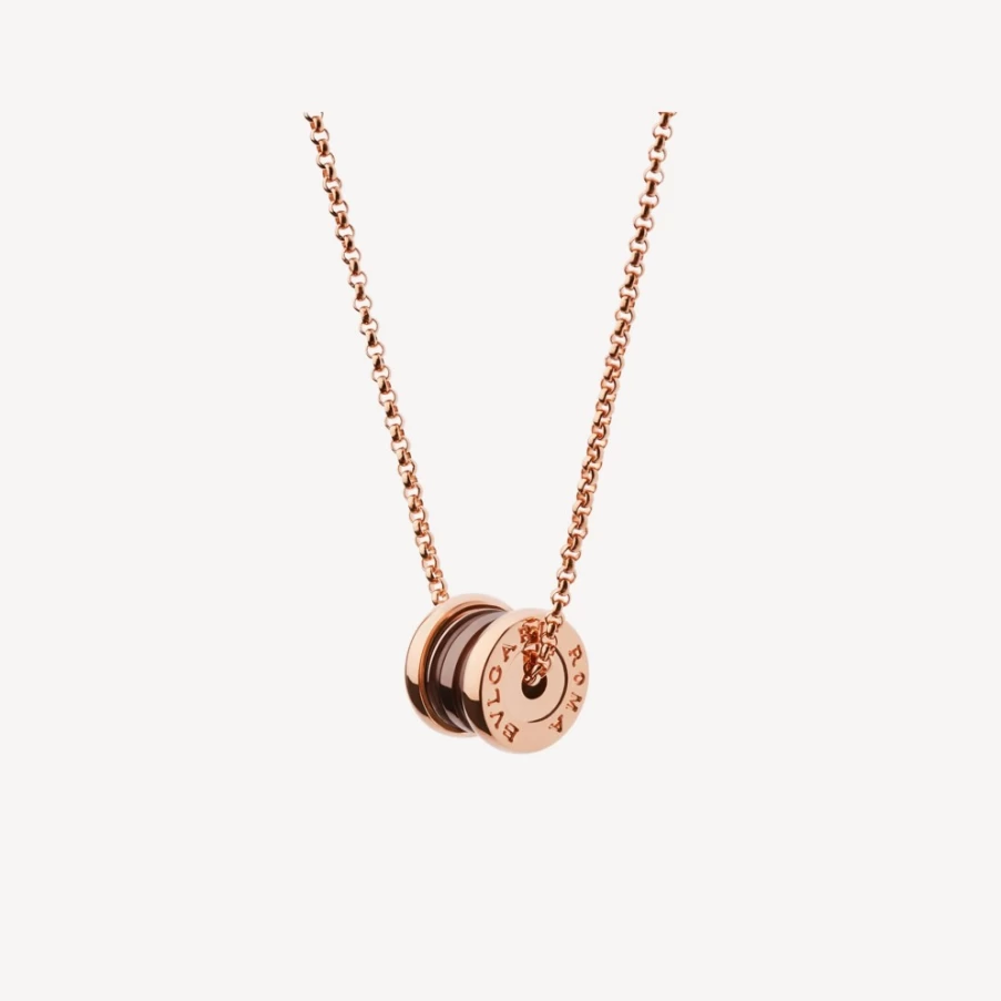 BVLGARI B.Zero1 Necklace in Bronze | Iconic Luxury Pendant