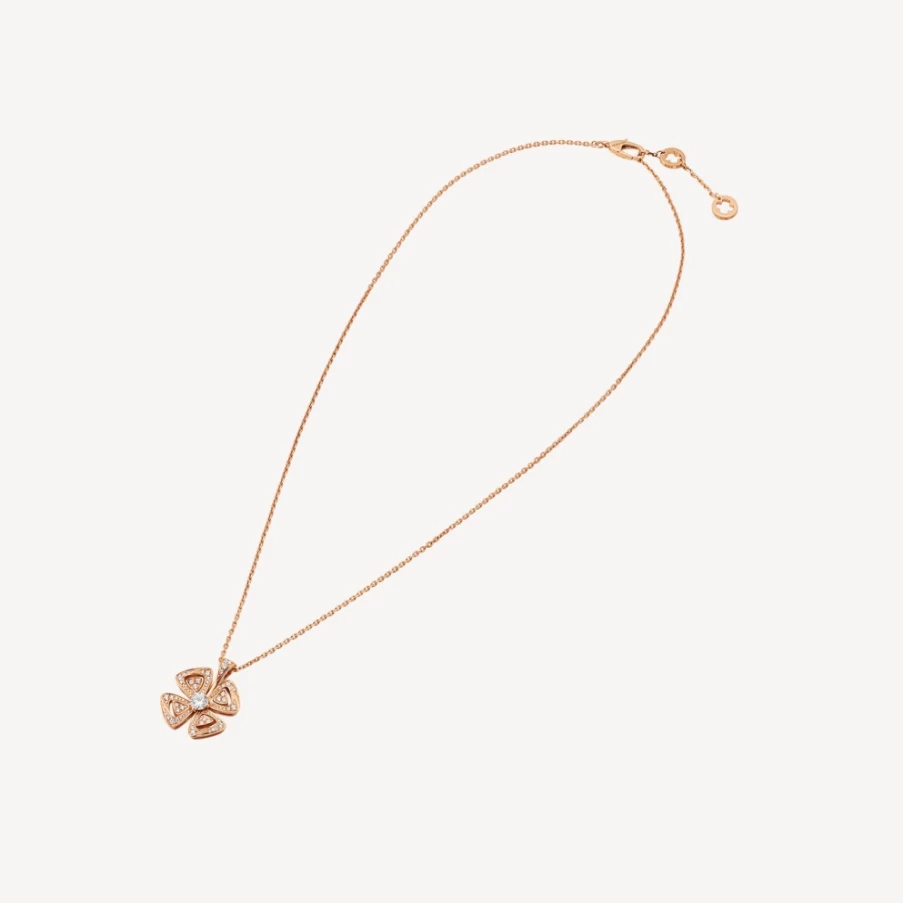 BVLGARI Fiorever Necklace – Elegant Floral Design Diamond Pendant for Women