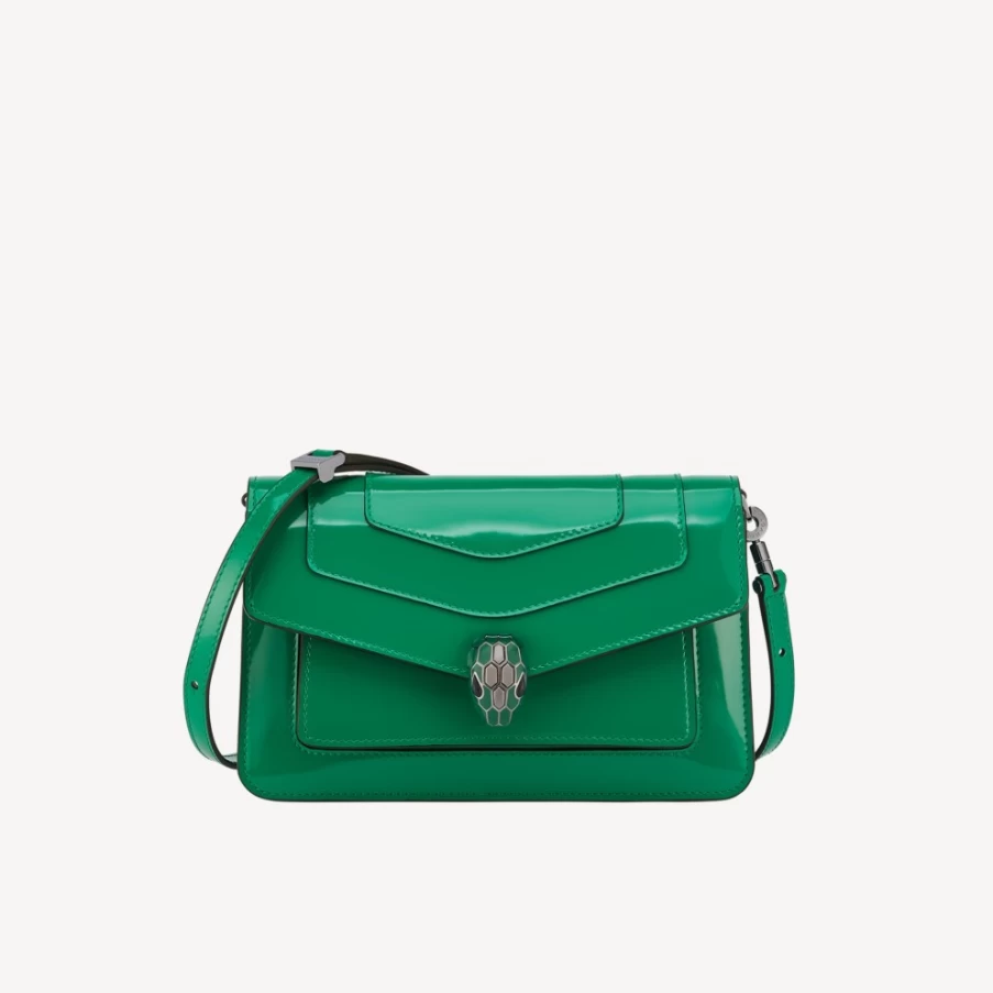 BVLGARI Serpenti Forever Green East-West Shoulder Bag for Women