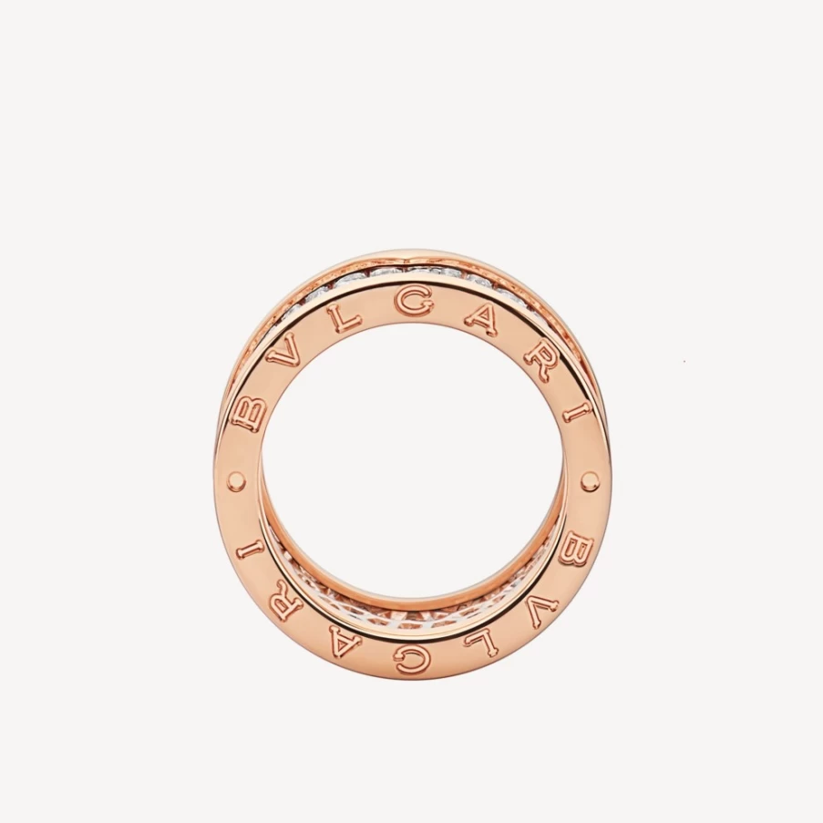 BVLGARI B.Zero1 Ring - Luxury 18K Gold & Diamond Cocktail Ring for Women