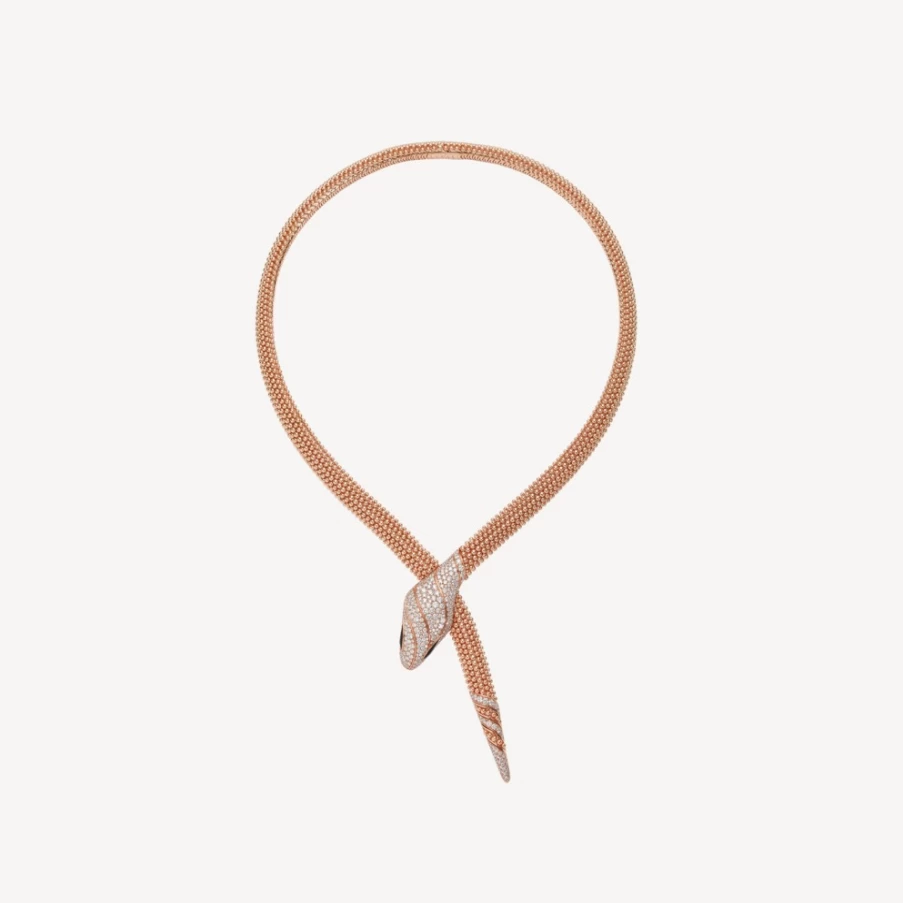 BVLGARI Serpenti Black Diamond Necklace | Luxury Snake Jewelry Collection