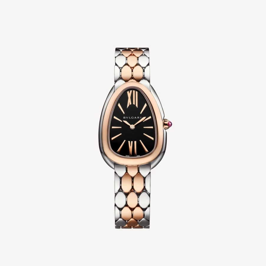 BVLGARI Serpenti Seduttori Women's Watch in Silver & Pink | Luxury Snake Design