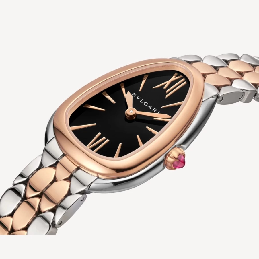 BVLGARI Serpenti Seduttori Women's Watch in Silver & Pink | Luxury Snake Design