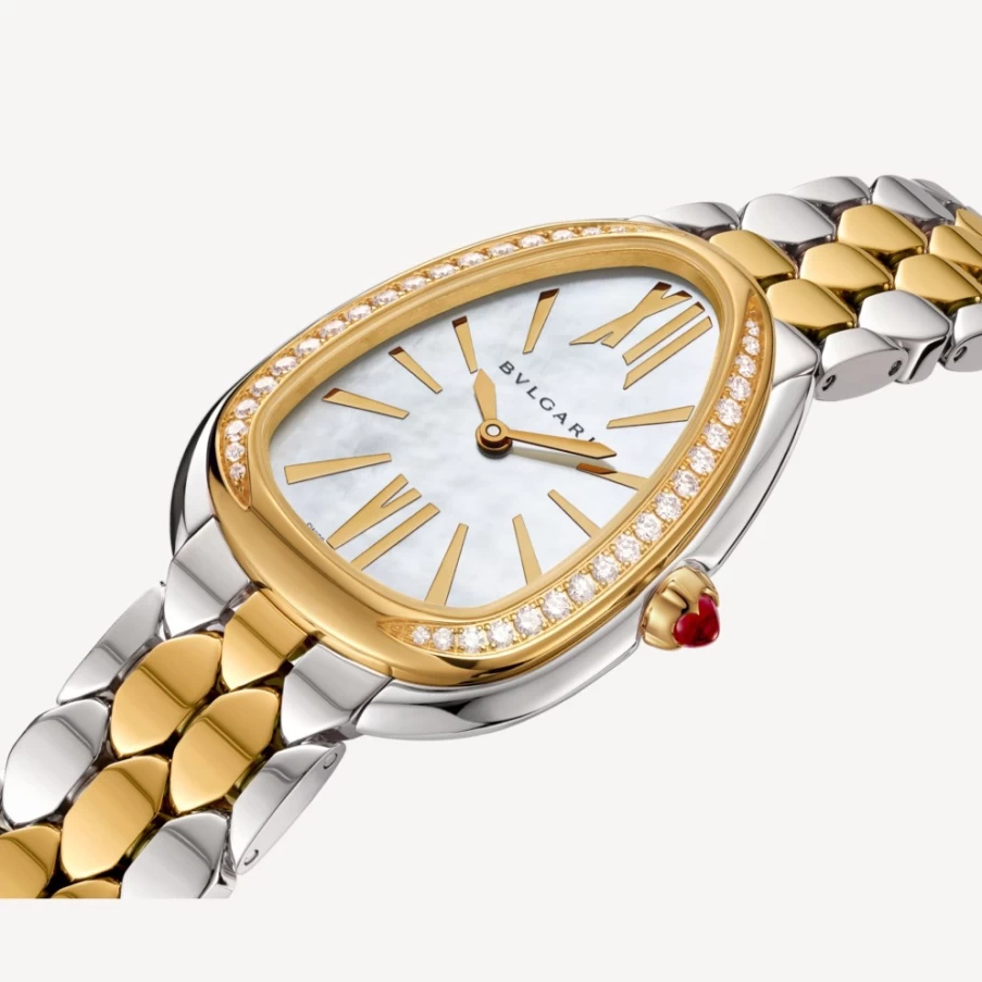 BVLGARI Serpenti Seduttori Yellow Gold Watch for Women | Luxury Snake Design