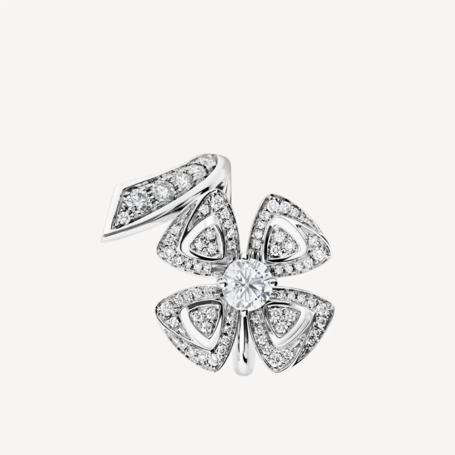 BVLGARI Fiorever Diamond Ring in 18K Gold | Luxury Floral Jewelry Collection