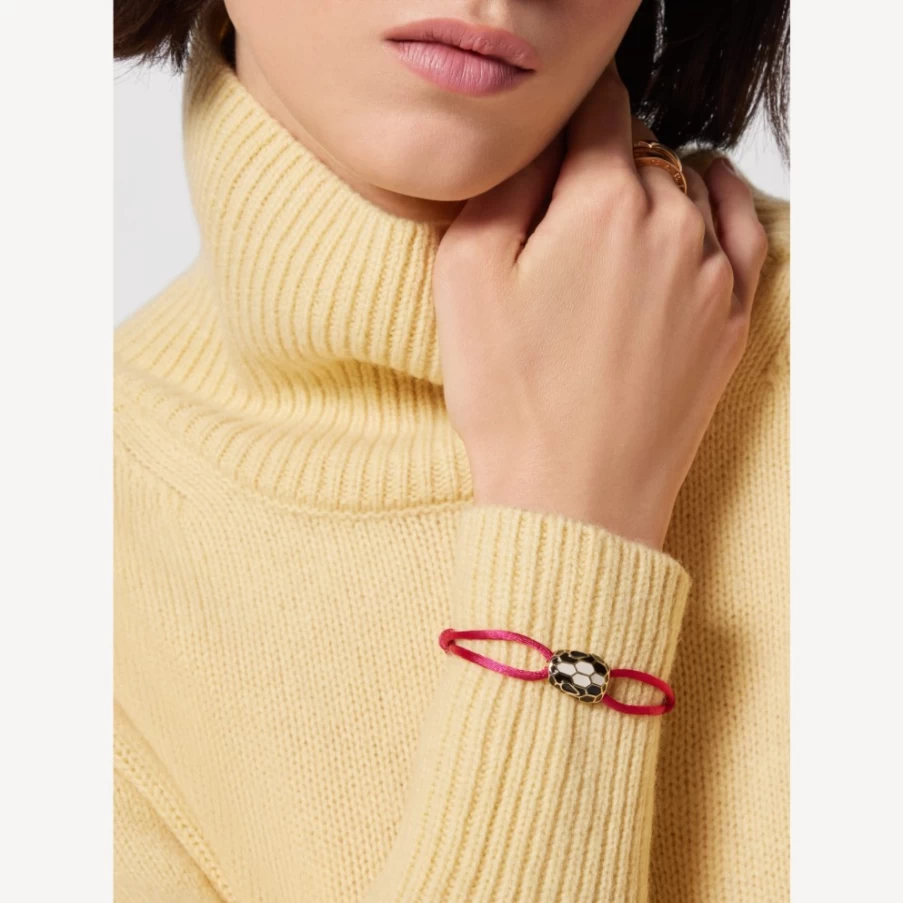 BVLGARI Serpenti Forever Bracelet in Pink for Women | Luxury Rose Gold Snake Design