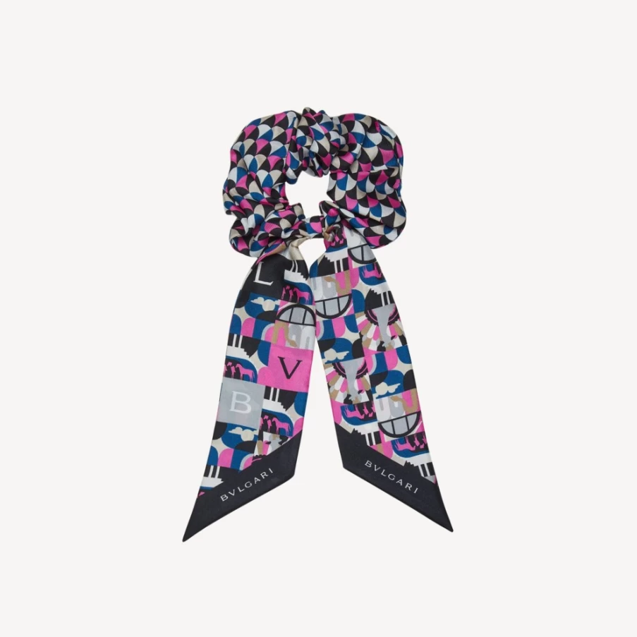 BVLGARI Black Heritage Scrunchy for Women - Luxury Hair Accessory