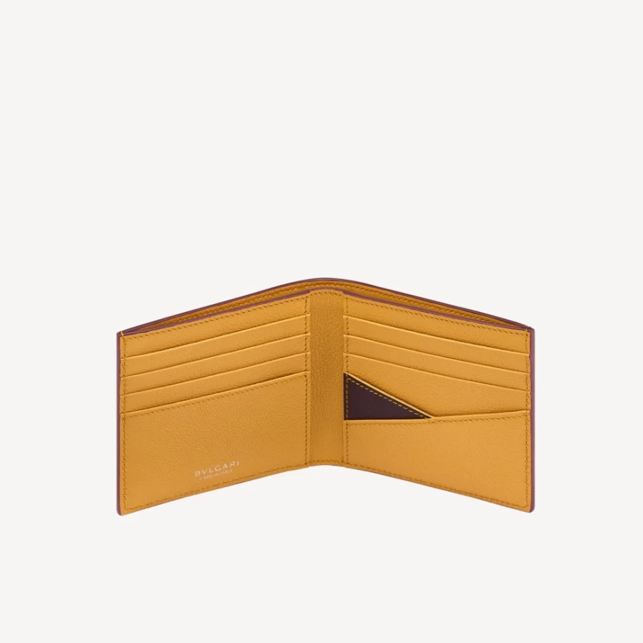 BVLGARI Bvlgari Man Brown Leather Bifold Wallet for Men