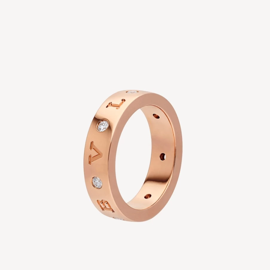 BVLGARI BVLGARI 18K Gold Luxury Ring for Women - Iconic Italian Jewelry Brand