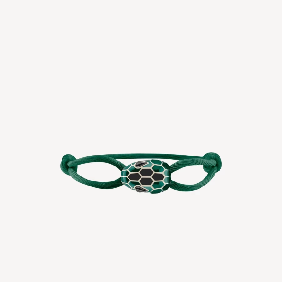 BVLGARI Serpenti Forever Green Bracelet for Women | Luxury Snake Design