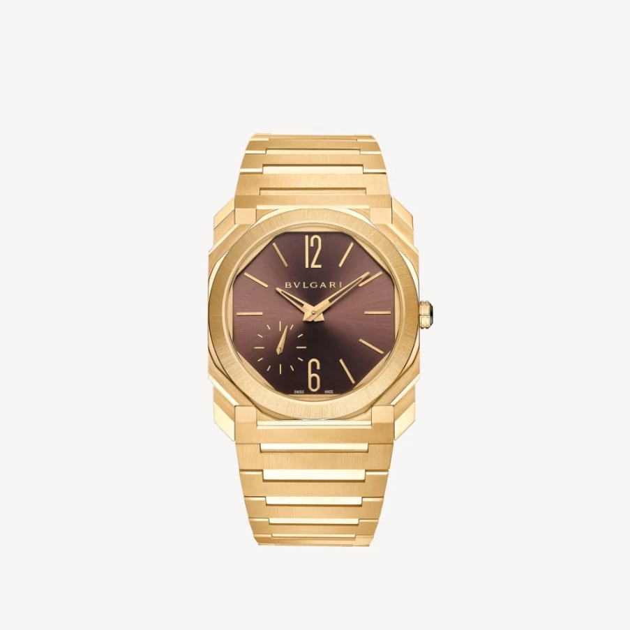 BVLGARI Octo Finissimo Men's Yellow Luxury Watch – Ultra-Thin Automatic Timepiece