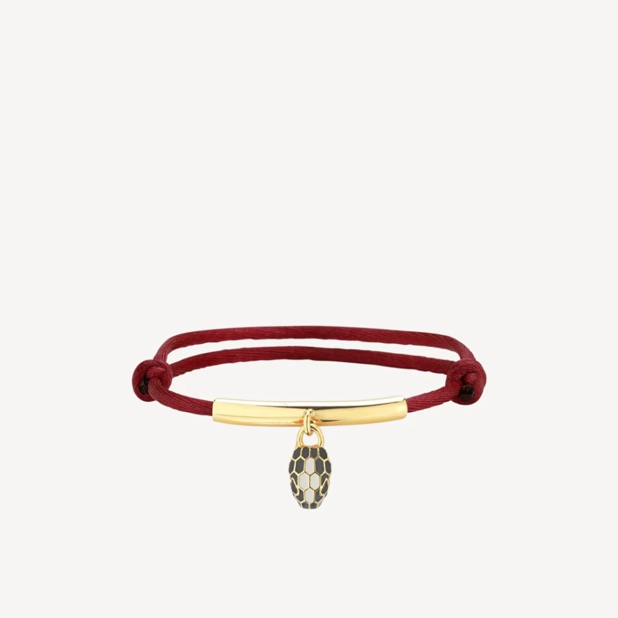 BVLGARI Serpenti Forever Red Leather Bracelet for Women | Luxury Designer Jewelry