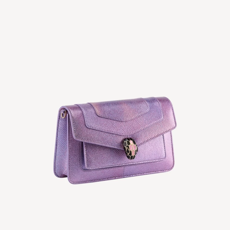 BVLGARI Serpenti Forever East-West Shoulder Bag for Women in Purple