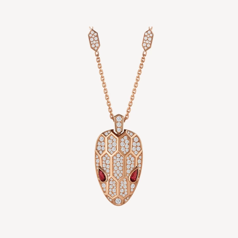 BVLGARI Serpenti Red Necklace | Luxury Snake Design Jewelry