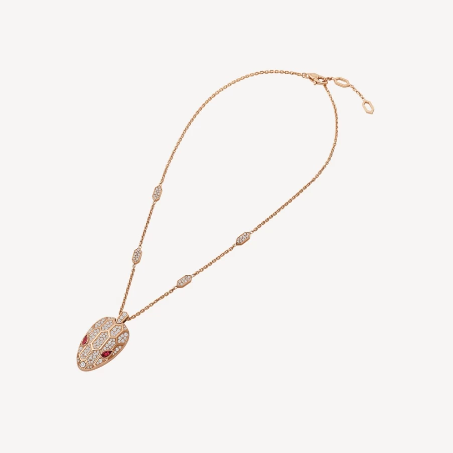 BVLGARI Serpenti Red Necklace | Luxury Snake Design Jewelry