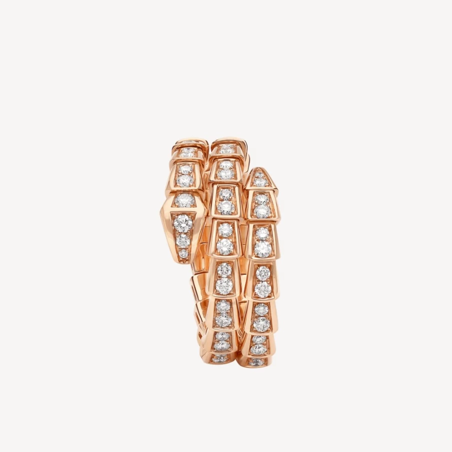 BVLGARI Serpenti Viper Ring | Luxury Snake Design Ring | 18K Gold & Precious Stones