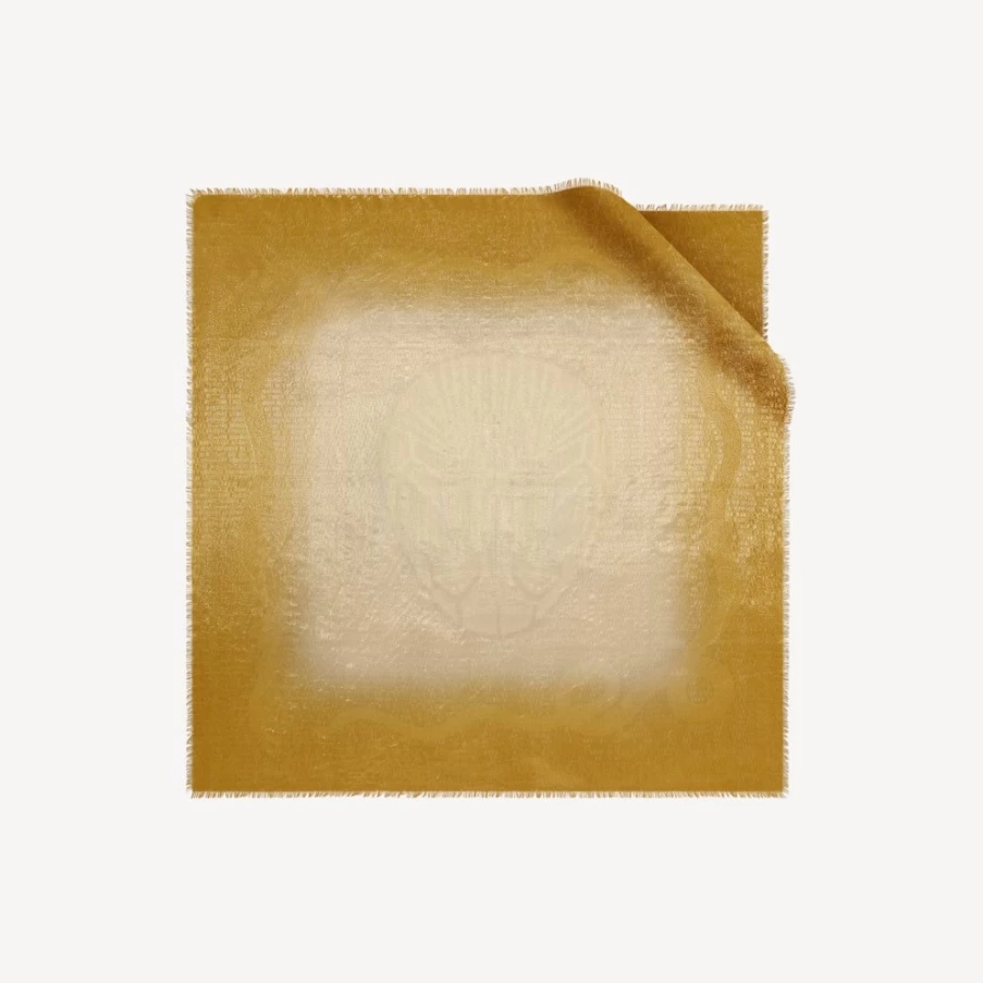 BVLGARI Women's Gold Heritage Scarf – Luxury Silk Fashion Accessory