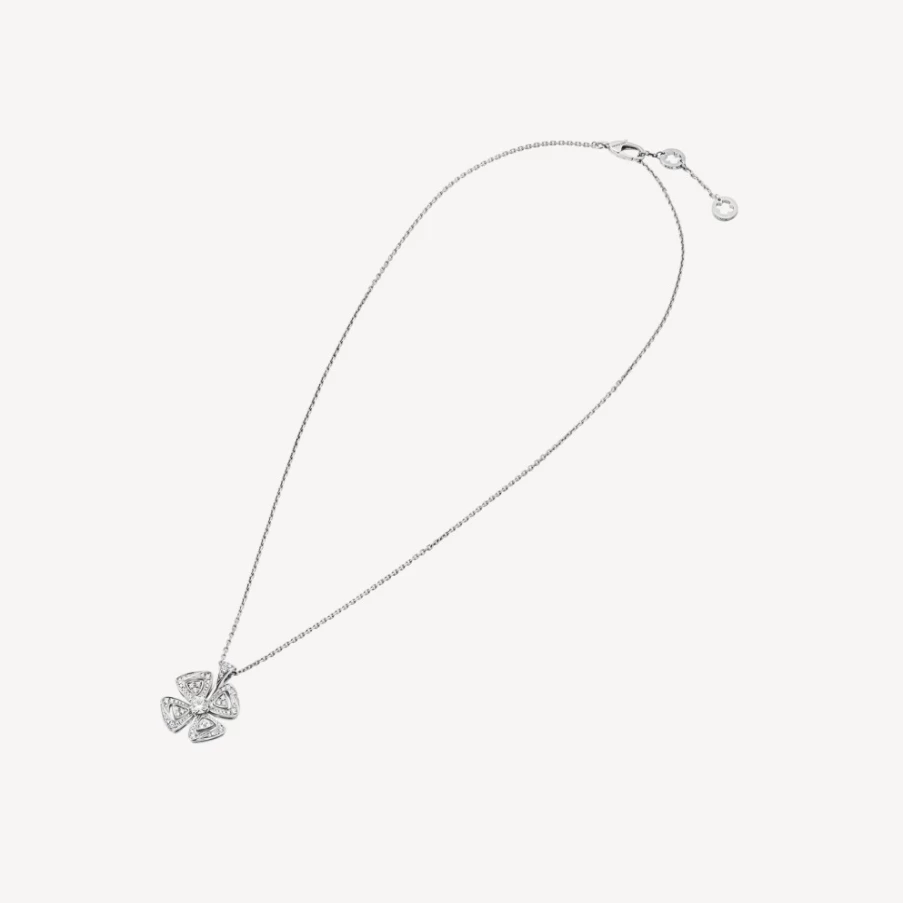 BVLGARI Fiorever Necklace – Timeless Floral Diamond Pendant for Women